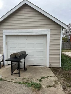 Before: Exterior garage at 902 N Detroit St, Xenia OH
